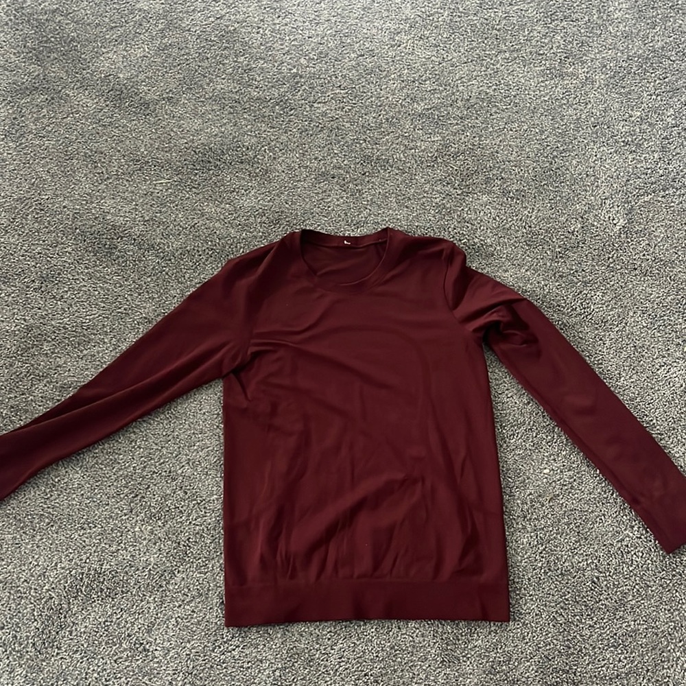 burgundy lulu race length shirt
